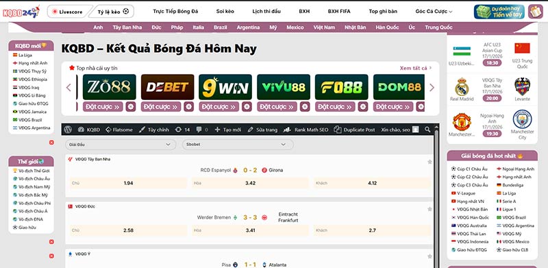 Vô vàn tiện ích khi theo dõi kqbd Liên đoàn Pháp tại KQBD 247
